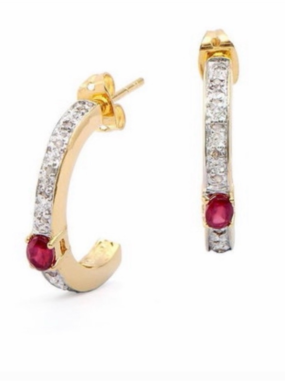 0.68 CT Ruby & Diamond Designer 18KGP
Earrings